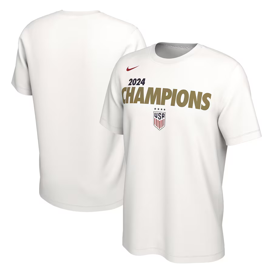 Men 2024 USA Champions white nike t shirts style 4->nba t-shirts->Sports Accessory